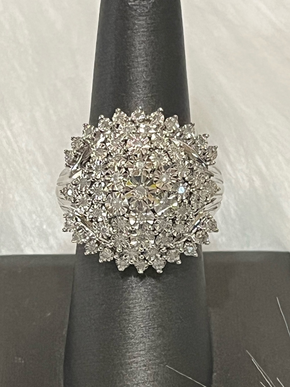 Stunning Sterling Star Burst Cocktail Ring